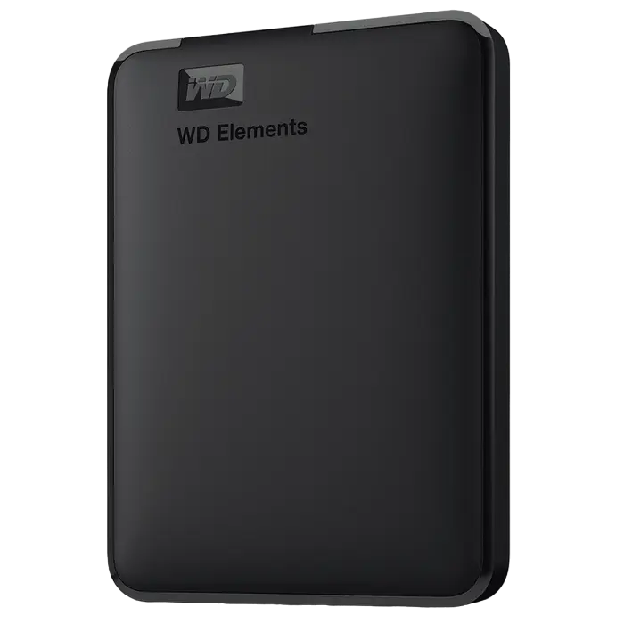 Внешний портативный жесткий диск Western Digital WD Elements,  1 TB, Чёрный (WDBUZG0010BBK-WESN) - photo