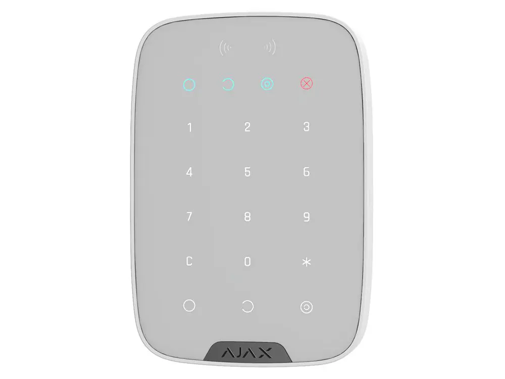 Tastatură tactilă fără fir Ajax KeyPad Plus, Alb - photo