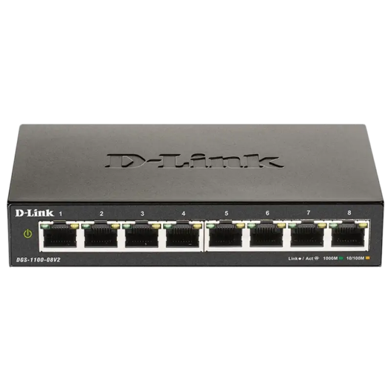 Switch de rețea D-Link DGS-1100-08V2/A1A, 8x 10/100/1000 Mbps - photo