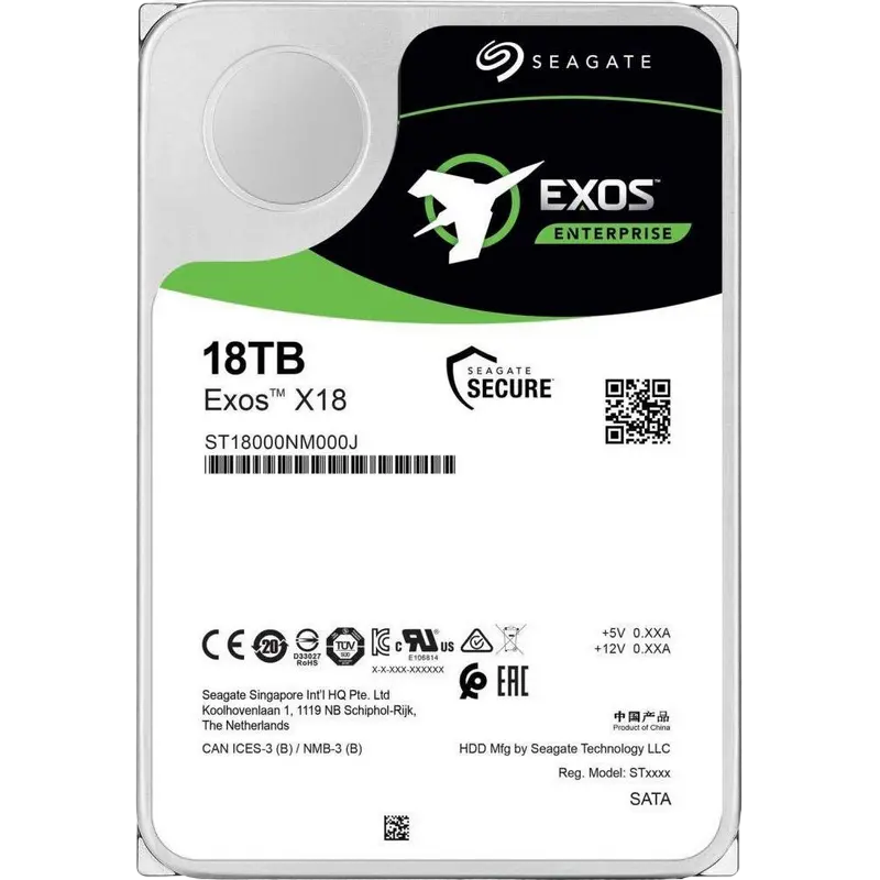 Жесткий диск Seagate Exos X18, 3.5", 18 ТБ <ST18000NM000J> - photo