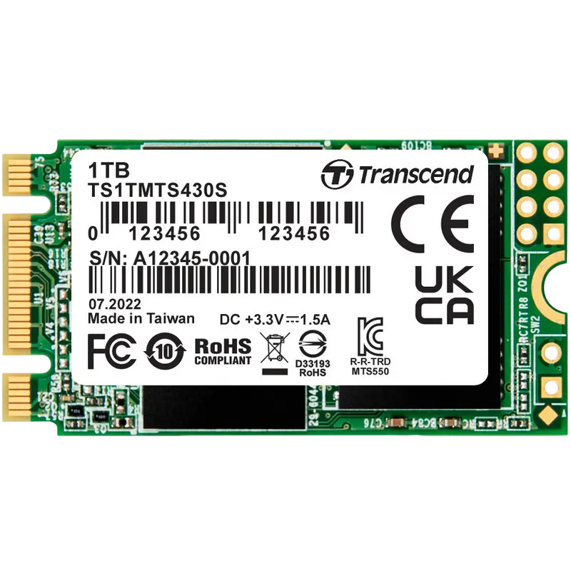 Unitate SSD Transcend MTS430S, 1000GB, TS1TMTS430S - photo