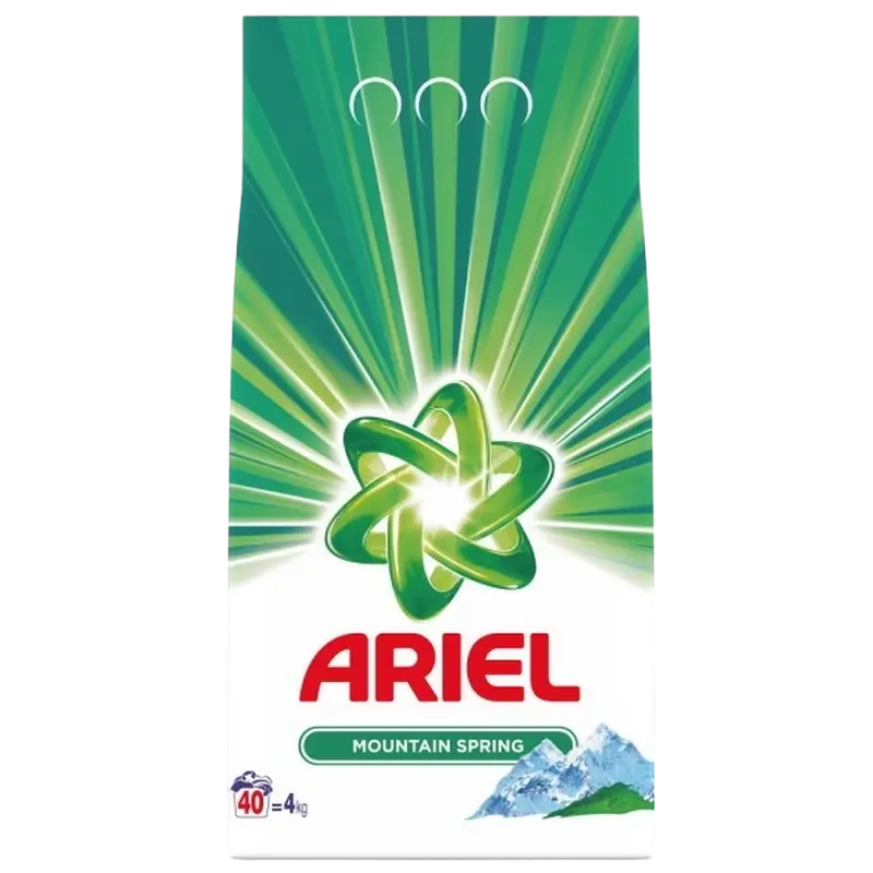 Detergent de rufe Ariel Mountain Spring, 4 kg - photo