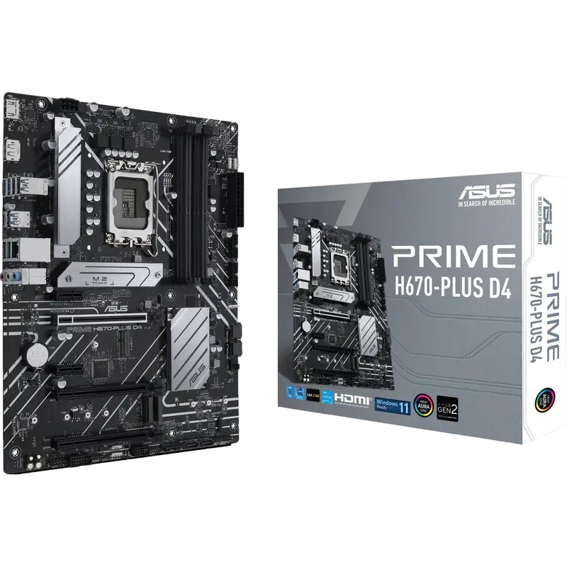 Placă de bază ASUS PRIME H670-PLUS D4, LGA1700, Intel H670, ATX - photo