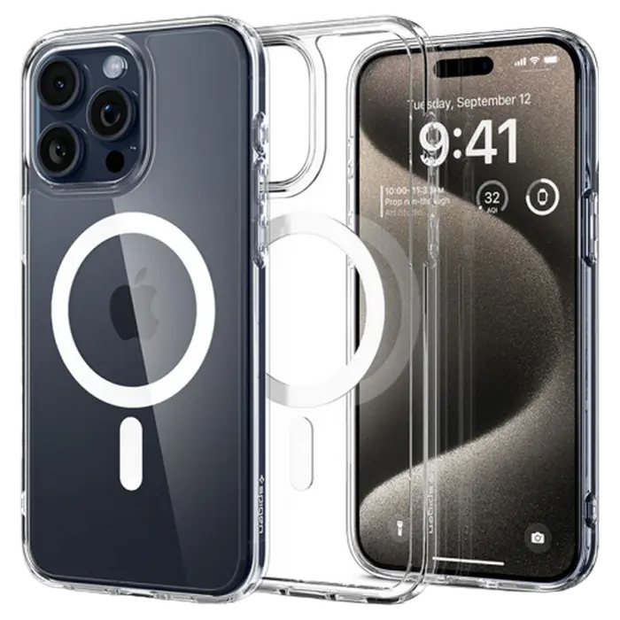 Чехол Spigen iPhone 15 Pro Max Ultra Hybrid Mag Magsafe, Прозрачный - photo