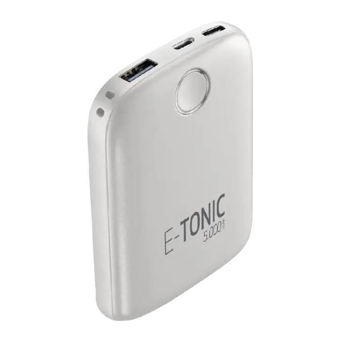 Портативное зарядное устройство Cellularline E-TONIC 5000, 5мА·ч, Белый - photo
