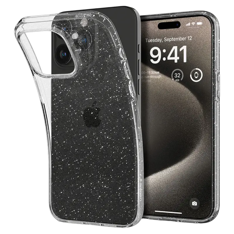 Husă Spigen iPhone 15 Pro Max Liquid Crystal, Cristal cu sclipici - photo