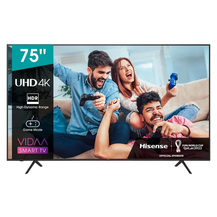 75" LED SMART TV Hisense H75A7100F, 3840x2160 4K UHD, VIDAA U OS, Negru - photo