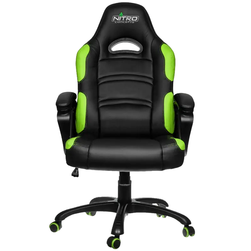 Scaun Gaming Gamemax GCR07, PU Piele, Negru/Verde - photo