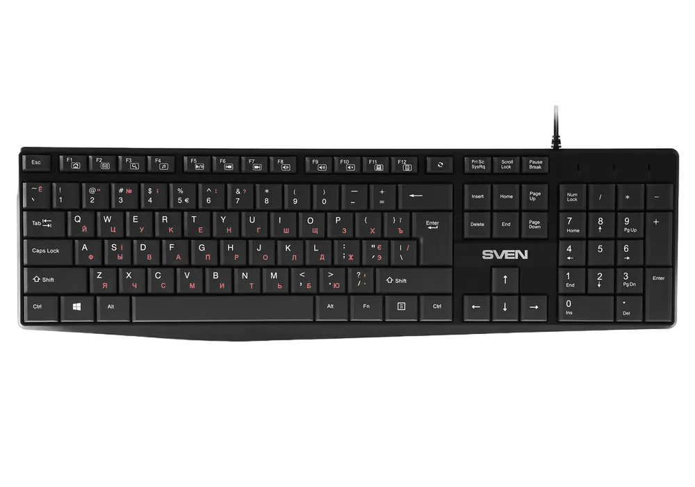 Клавиатура SVEN KB-S305, Проводное, Чёрный - photo