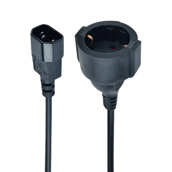 Cablu adaptor de alimentare Cablexpert PC-SFC14M-01, 0,2m, Negru - photo
