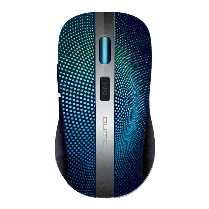 Mouse Wireless QUMO Comfort, Negru/Albastru - photo