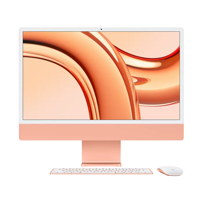 Моноблок Apple iMac A2873, 24", M3 with 8-core CPU and 10-core GPU, 16Гб/1024Гб, macOS Sonoma, Оранжевый - photo