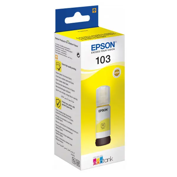 Recipient de cerneală Epson 103 EcoTank, C13T00S44A, Galben