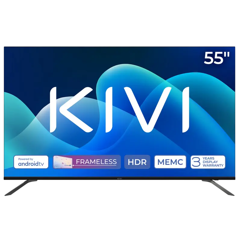 55" LED SMART TV KIVI 55U730QB, 3840x2160 4K UHD, Android TV, Negru - photo