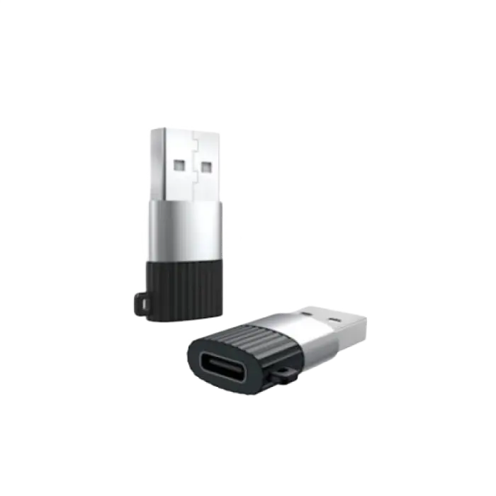 Адаптер USB XO NB149E, USB Type-C (F)/USB Type-A, Чёрный - photo