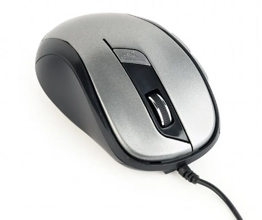 Mouse Gembird MUS-6B-01-BG, Optical, 800-1600 dpi, 6 buttons, Ambidextrous, Black/Grey, USB - photo
