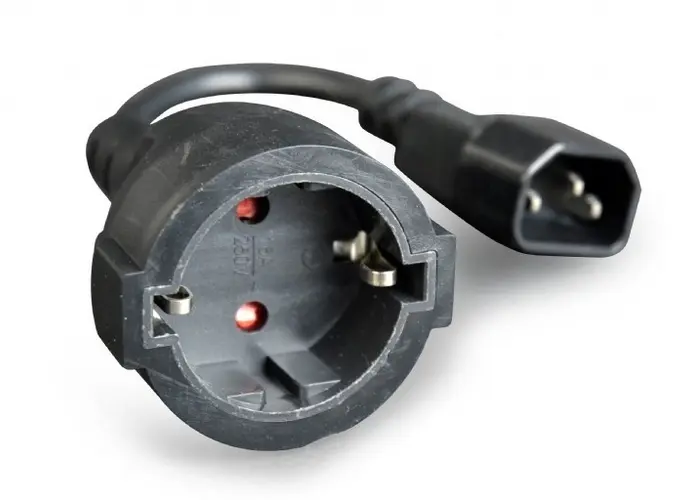 Cablu adaptor de alimentare Cablexpert PC-SFC14M-01, 0,2m, Negru - photo