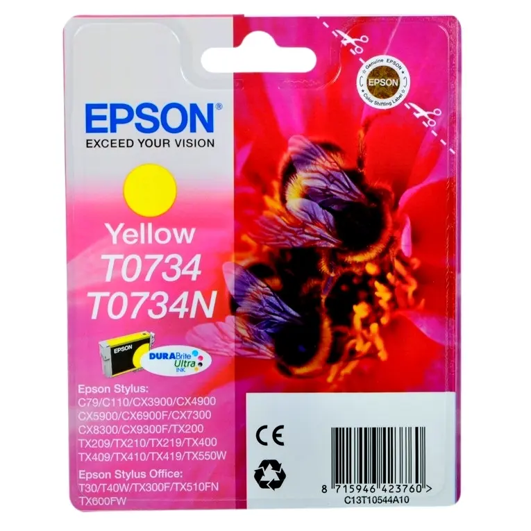 Cartuș de cerneală Epson T073 DURABrite Ultra, C13T10544A10, Galben