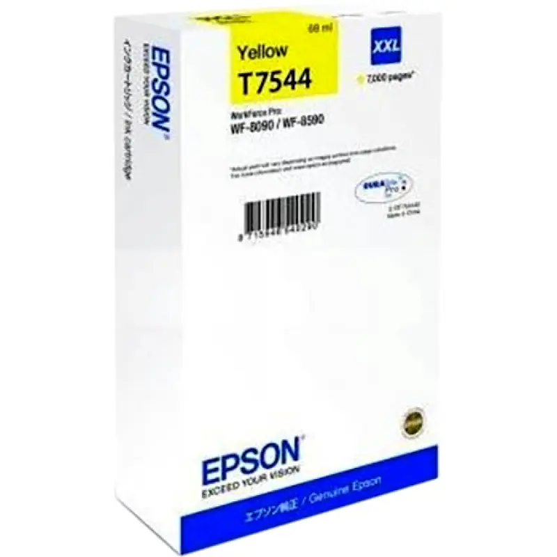 Картридж чернильный Epson T754 WF-8090 / WF-8590 Ink Cartridge, C13T754440, Желтый - photo