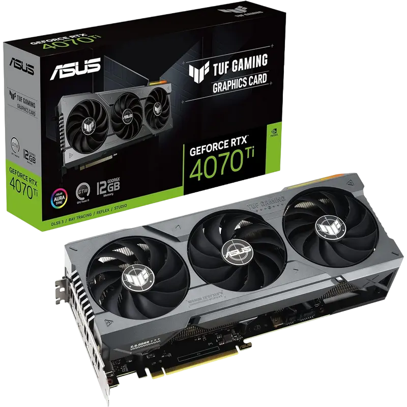 Placă Video ASUS TUF-RTX4070TI-O12G-GAMING, 12GB GDDR6X 192bit  - photo