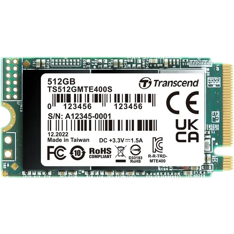 Накопитель SSD Transcend MTE400S, 512Гб, TS512GMTE400S - photo