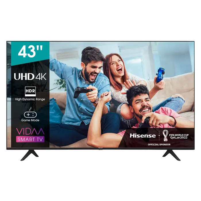 43" LED SMART TV Hisense H43A7100F, 3840x2160 4K UHD, VIDAA U OS, Negru - photo