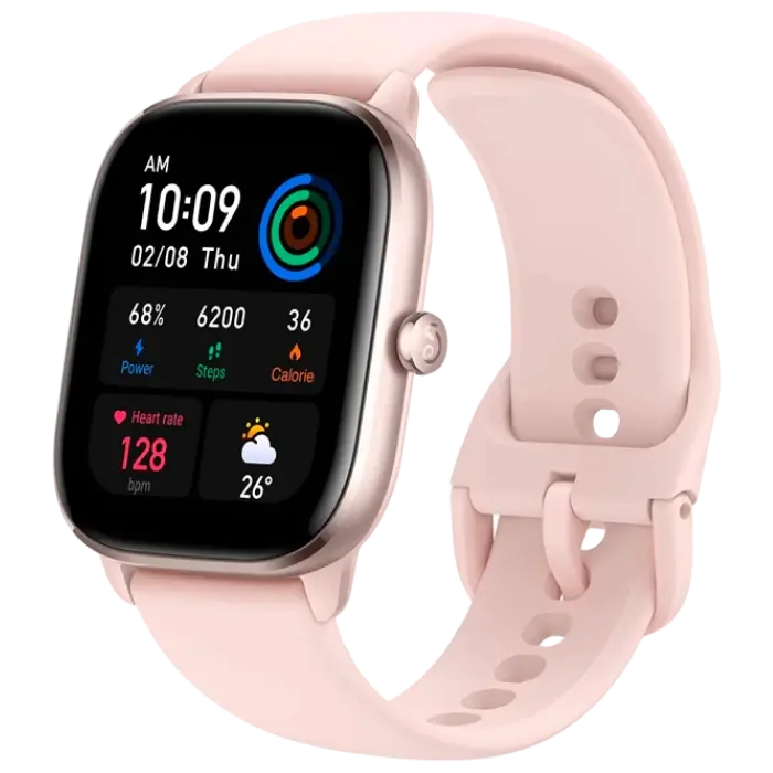 Умные часы Xiaomi Amazfit GTS 4 Mini, 42 мм, Розовый фламинго - photo