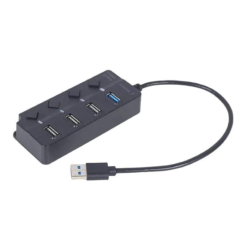 USB-концентратор Gembird UHB-U3P1U2P3P-01, Чёрный - photo