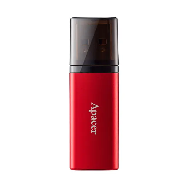  64GB USB3.1 Flash Drive  Apacer "AH25B", Red, Matte Metal Shell, Classic Cap (AP64GAH25BR-1) - photo