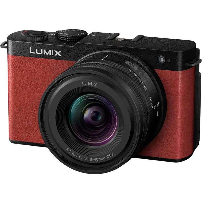 Aparat Foto Mirrorless Panasonic DC-S9NE-R & Lumix S 18-40mm f/4.5-6, Crimson Red - photo