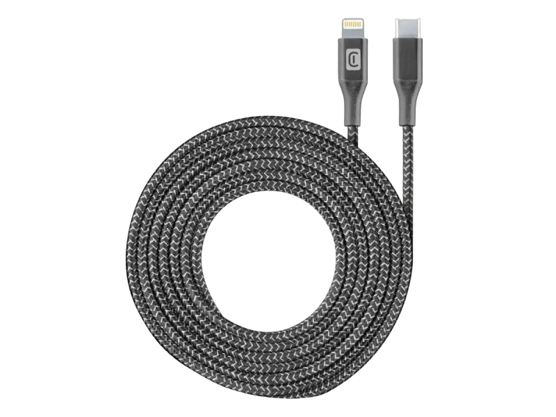 Cable de date Cellularline Long Cable, Lightning/USB Type-C, 2,5m, Negru - photo