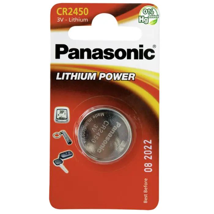 Baterii rotunde Panasonic CR-2450EL, CR2450, 1buc. - photo