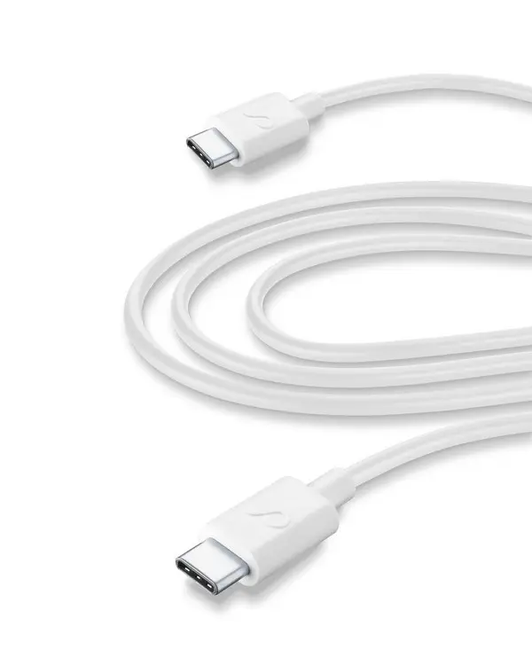 Cablu de încărcare și date Cellularline Power Cable, USB Type-C/USB Type-C, 3m, Alb - photo