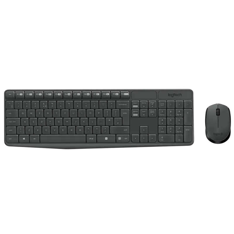 Set Tastatură + Mouse Logitech MK235, Fără fir, Gri - photo