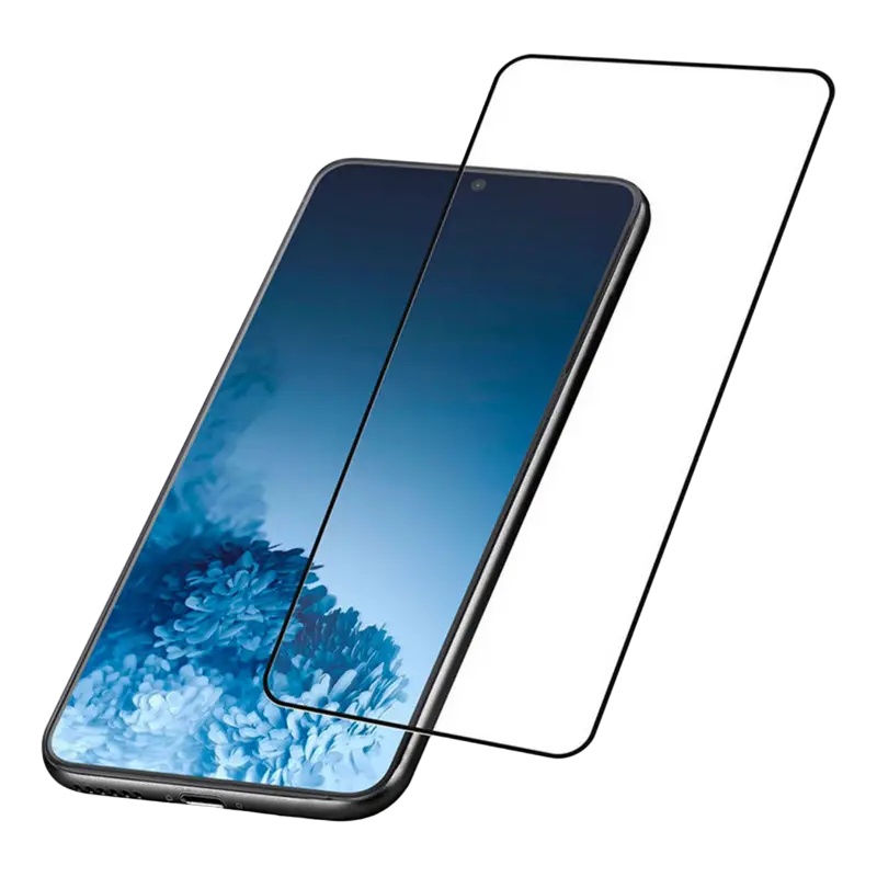 Защитное стекло Cellularline Impact Glass Capsule - Galaxy S21+, Чёрный - photo