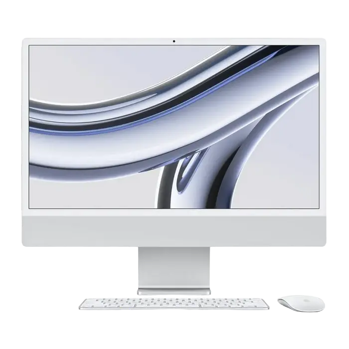 Моноблок Apple iMac A2873, 24", M3 with 8-core CPU and 10-core GPU, 16Гб/1024Гб, macOS Sonoma, Серебристый - photo