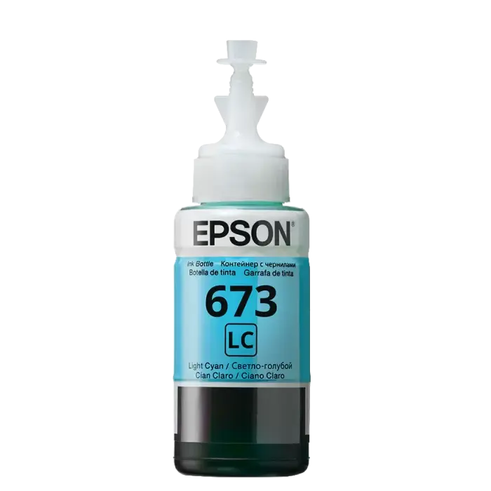 Контейнер с чернилами Epson T673, 70мл, Светло-Голубой - photo