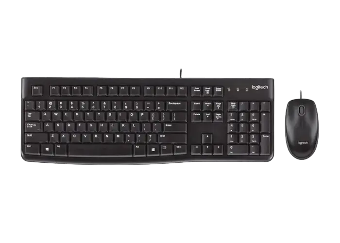 Set Tastatură + Mouse Logitech MK120, Cu fir, Negru - photo