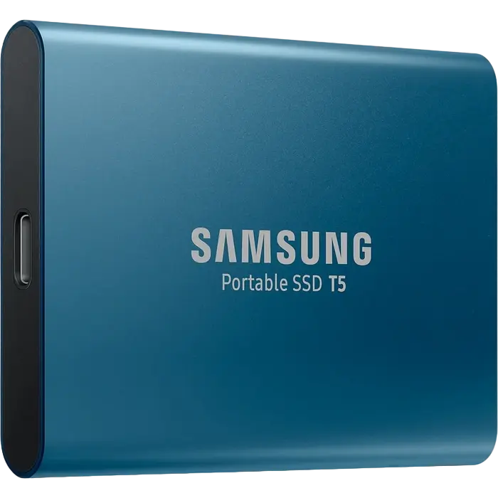 SSD portabil extern Samsung T5, 500 GB, Albastru (MU-PA500B/WW) - photo