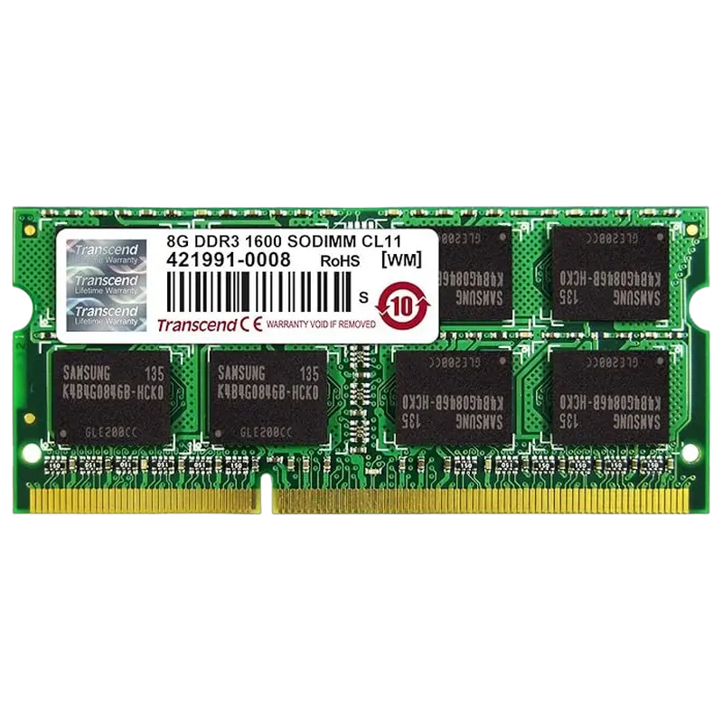 Оперативная память Transcend TS1GSK64V6H, DDR3 SDRAM, 1600 МГц, 8Гб, TS1GSK64V6H - photo