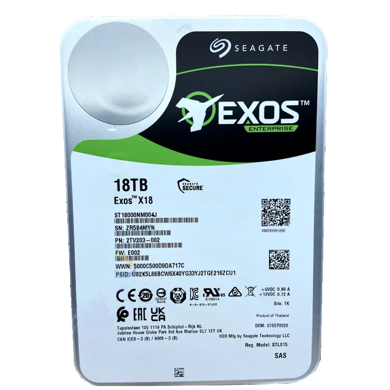 Жесткий диск Seagate Exos X18, 3.5", 18 ТБ <ST18000NM004J> - photo
