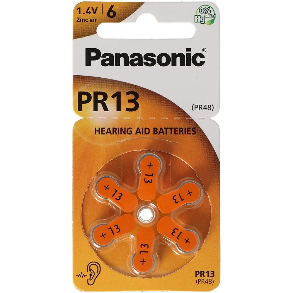 Baterii rotunde Panasonic PR-13, PR13 (PR48), 300mAh, 6buc. - photo