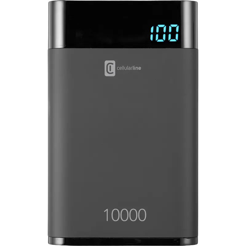 Портативное зарядное устройство Cellularline FreePower MANTA 10000, 10мА·ч, Чёрный - photo