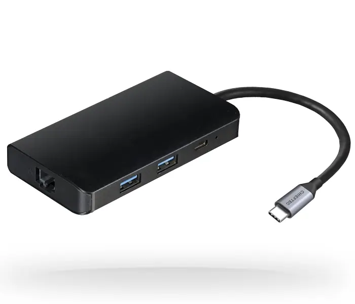 Docking Station Chieftec DSC-801, 8-in-1, 1xUSB Type-C, 2xUSB 3.0, 1xHDMI 2.0, 1xLAN, 1xSD, 1xTF - photo