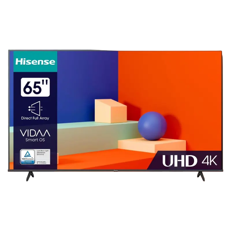 65" LED SMART TV Hisense 65A6K, 3840x2160 4K UHD, VIDAA U6.0, Negru - photo
