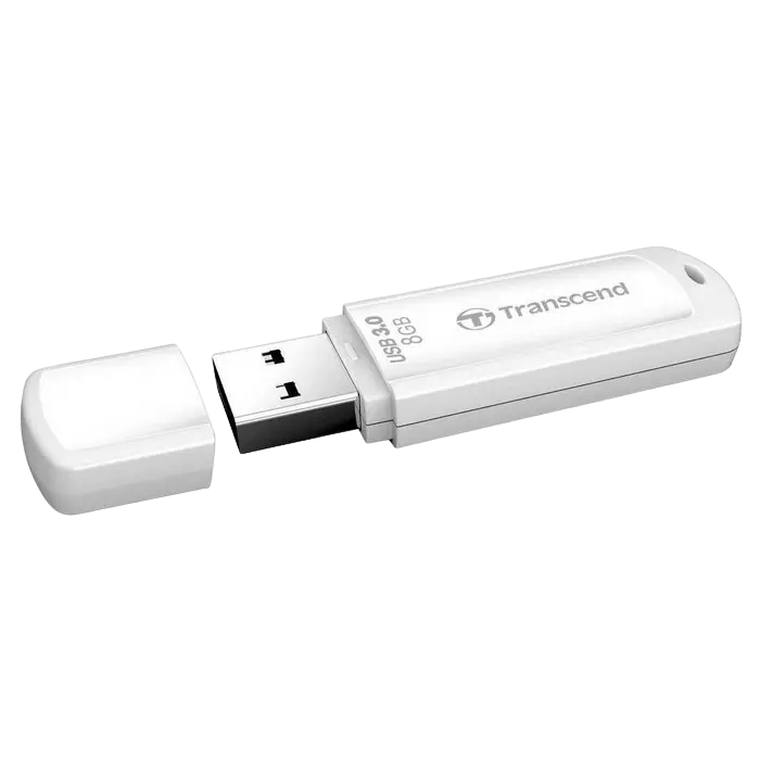USB Flash накопитель Transcend JetFlash 730, 8Гб, Белый - photo
