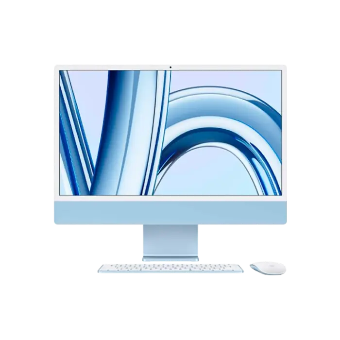 Computer All-in-One Apple iMac A2874, 24", M3 with 8-core CPU and 8-core GPU, 8GB/256GB, macOS Sonoma, Albastru - photo