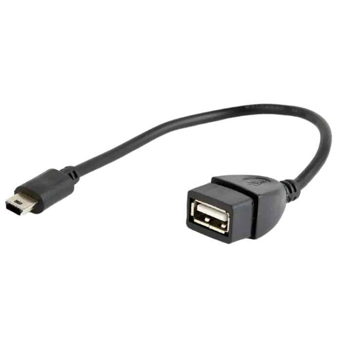 Адаптер USB Cablexpert A-OTG-AFBM-002, USB Type-A (F)/USB Type-B, 0,15м, Чёрный - photo