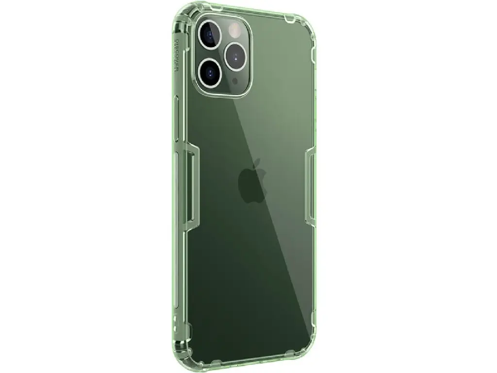 Чехол Nillkin iPhone 12 | 12 Pro - Ultra thin TPU - Nature, Темно-зеленый - photo
