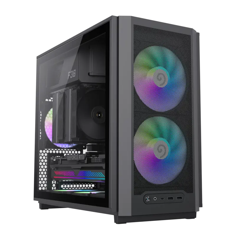 Carcasă PC Gamemax F36 BK, Mini-Tower, Fără PSU, Negru - photo